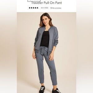 Maurices charcoal blue travel pants & jacket